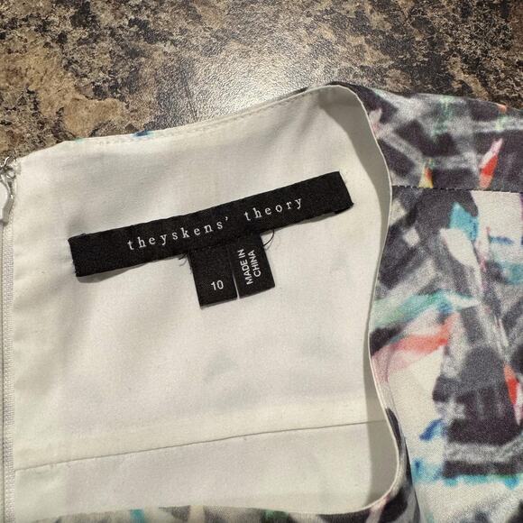 Theyskens Theory Dress Silk Shift Boho Minimalist Luxury Artsy Soft Grunge 10 - Picture 2 of 5